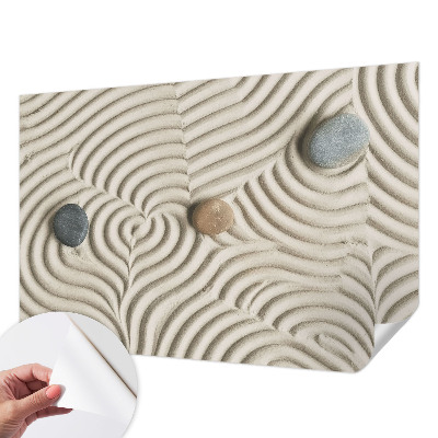 Selbstklebende Fototapete fürs Schlafzimmer mit harmonischen Wellenmotiv