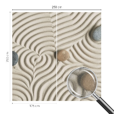 Selbstklebende Fototapete fürs Schlafzimmer mit harmonischen Wellenmotiv