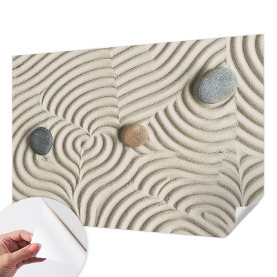 Selbstklebende Fototapete fürs Schlafzimmer mit harmonischen Wellenmotiv