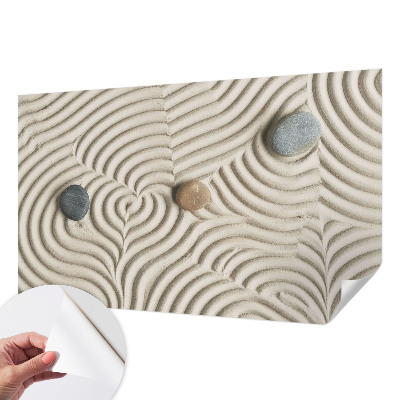 Selbstklebende Fototapete fürs Schlafzimmer mit harmonischen Wellenmotiv