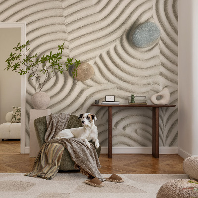 Selbstklebende Fototapete fürs Schlafzimmer mit harmonischen Wellenmotiv