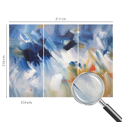 Fototapete in 3D-Optik Bunte Pinselstriche