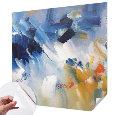 Fototapete in 3D-Optik Bunte Pinselstriche