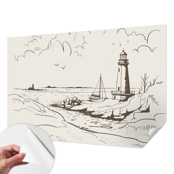 52D-Fototapete fürs Wohnzimmer Küstenlandschaft