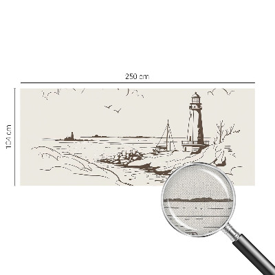 52D-Fototapete fürs Wohnzimmer mit Küstenlandschaft