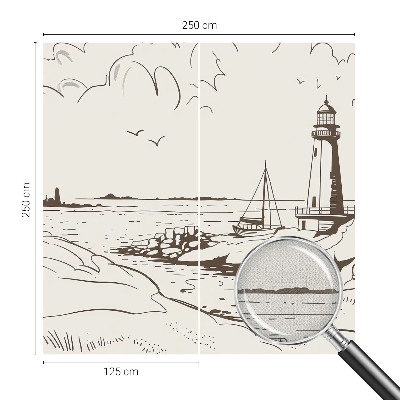 52D-Fototapete fürs Wohnzimmer mit Küstenlandschaft