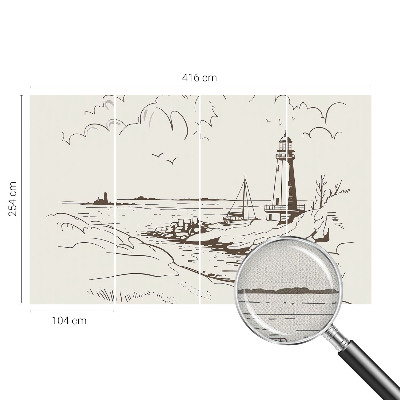 52D-Fototapete fürs Wohnzimmer Küstenlandschaft