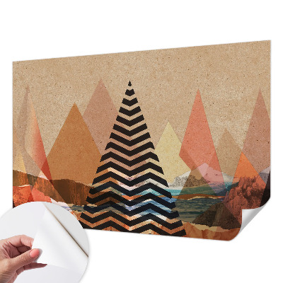 52D-Fototapete fürs Schlafzimmer mit abstrakter Landschaft