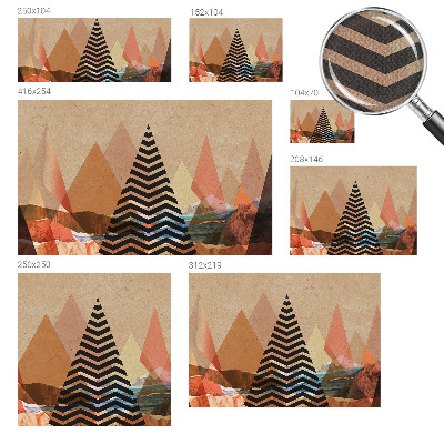 52D-Fototapete fürs Schlafzimmer mit abstrakter Landschaft