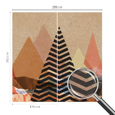 52D-Fototapete fürs Schlafzimmer mit abstrakter Landschaft