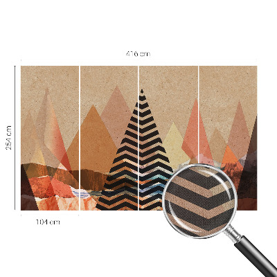 52D-Fototapete fürs Schlafzimmer Abstrakte Landschaft