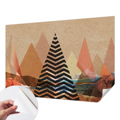 52D-Fototapete fürs Schlafzimmer mit abstrakter Landschaft