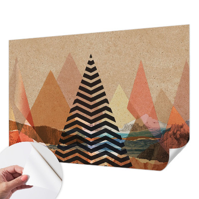 52D-Fototapete fürs Schlafzimmer mit abstrakter Landschaft