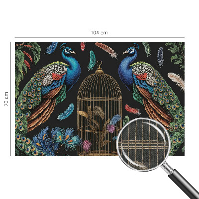 Moderne Fototapete nach Maß Exotische Pfauen