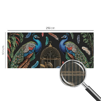 Moderne Fototapete nach Maß mit exotischem Pfauenmotiv