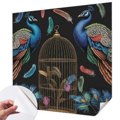 Moderne Fototapete nach Maß Exotische Pfauen