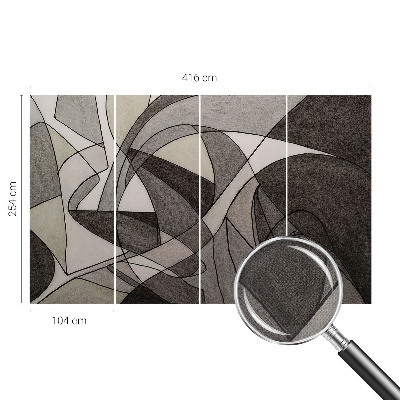 Motivtapete nach Maß mit geometrischer abstraktion als Motiv