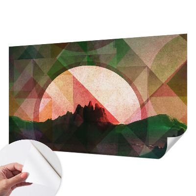 Vintage tapete Malerische Hügel