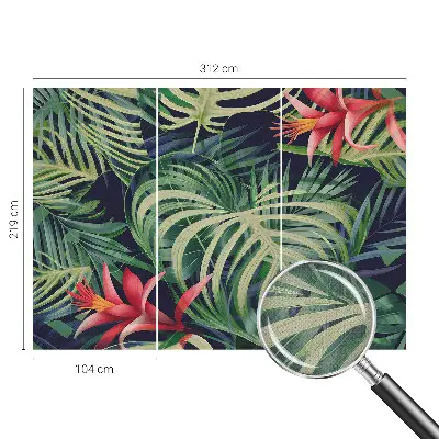 Selbstklebende Fototapete mit Motiv exotischer Pflanzen
