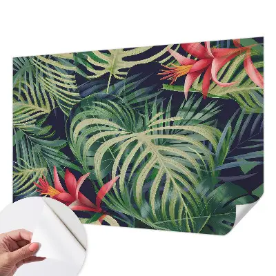 Selbstklebende Fototapete mit Motiv exotischer Pflanzen