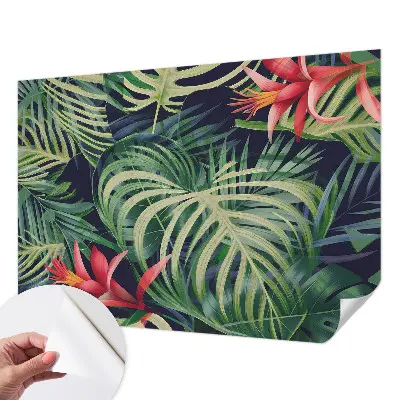 Selbstklebende Fototapete mit Motiv exotischer Pflanzen