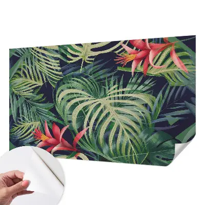 Selbstklebende Fototapete mit Motiv exotischer Pflanzen