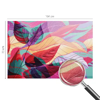 Selbstklebende Fototapete fürs Wohnzimmer mit abstraktem Blattmotiv