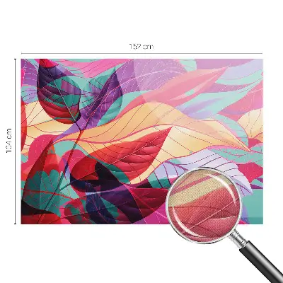 Selbstklebende Fototapete fürs Wohnzimmer mit abstraktem Blattmotiv