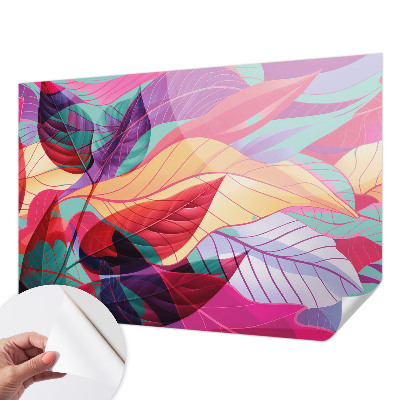 Selbstklebende Fototapete fürs Wohnzimmer Abstrakte Blätter