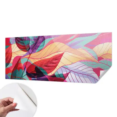 Selbstklebende Fototapete fürs Wohnzimmer mit abstraktem Blattmotiv