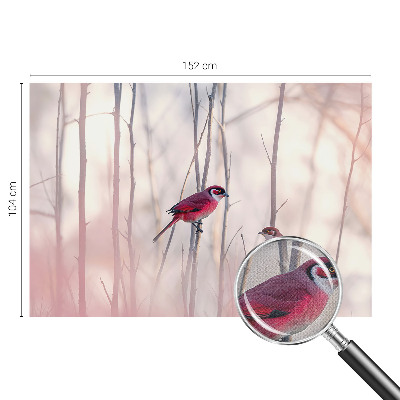 Selbstklebende Fototapete fürs Schlafzimmer mit einem Vogelpaar als Motiv