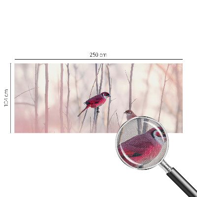 Selbstklebende Fototapete fürs Schlafzimmer mit einem Vogelpaar als Motiv