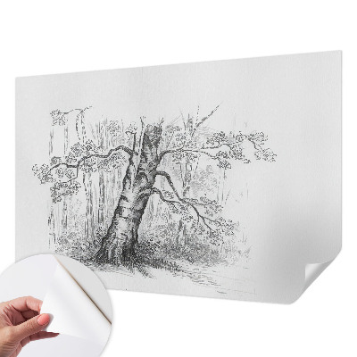 Fototapete in 3D-Optik mit Waldbaum-Motiv