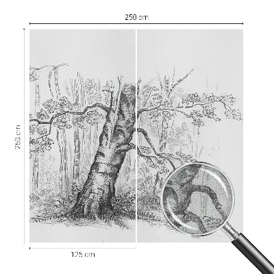 Fototapete in 3D-Optik mit Waldbaum-Motiv
