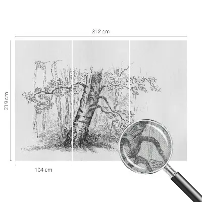 Fototapete in 3D-Optik mit Waldbaum-Motiv