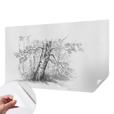 Fototapete in 3D-Optik mit Waldbaum-Motiv