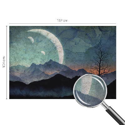 Selbstklebende Fototapete fürs Wohnzimmer mit einer Nachtlandschaft