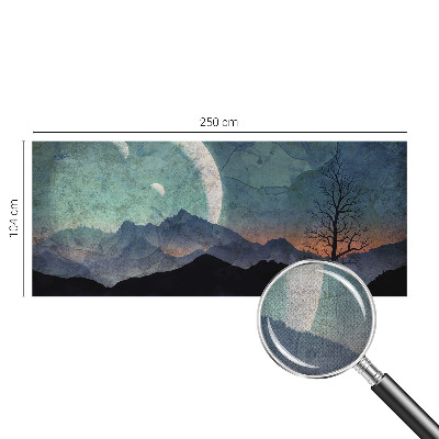 Selbstklebende Fototapete fürs Wohnzimmer mit einer Nachtlandschaft