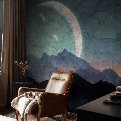 Selbstklebende Fototapete fürs Wohnzimmer Nachtlandschaft