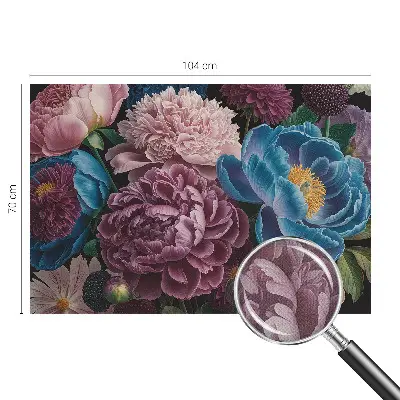 Fototapete nach Maß mit bunten Blumen
