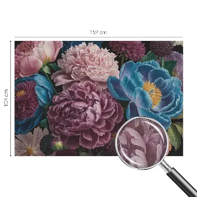 Fototapete nach Maß mit bunten Blumen