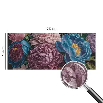 Fototapete nach Maß mit bunten Blumen