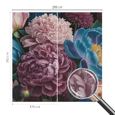Fototapete nach Maß mit bunten Blumen