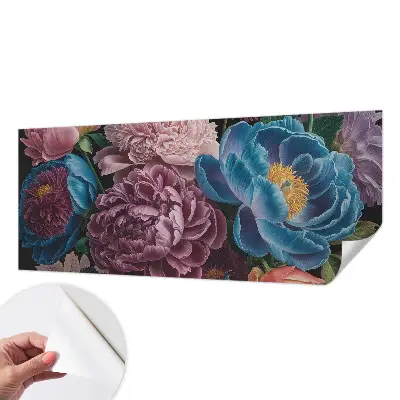 Fototapete nach Maß mit bunten Blumen