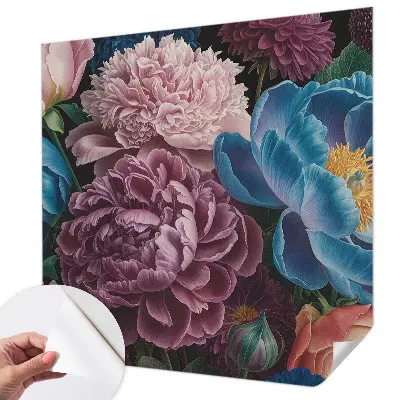 Fototapete nach Maß mit bunten Blumen