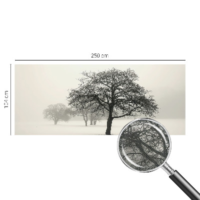 Moderne Fototapete nach Maß mit winterlichen Bäumen