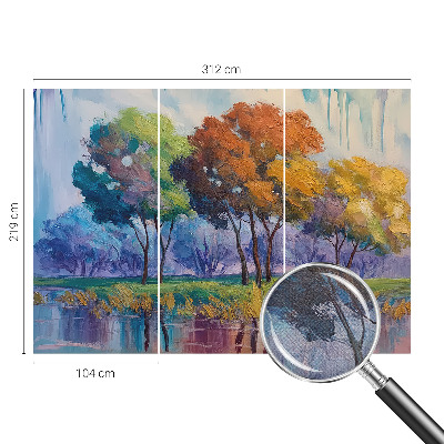 Selbstklebende Fototapete fürs Schlafzimmer mit abstraktem Baummotiv