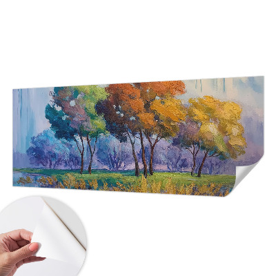 Selbstklebende Fototapete fürs Schlafzimmer mit abstraktem Baummotiv