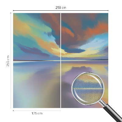 Hochwertige Bildtapete mit einem Motiv eines Regenbogen-Sonnenuntergangs