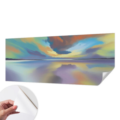 Hochwertige Bildtapete mit einem Motiv eines Regenbogen-Sonnenuntergangs